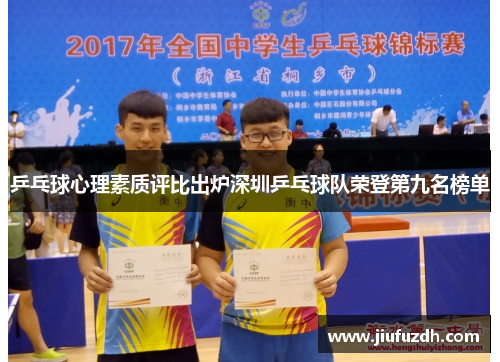 乒乓球心理素质评比出炉深圳乒乓球队荣登第九名榜单